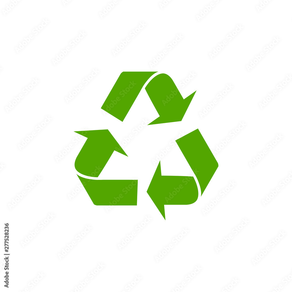 Recycle. Recycle sign. Recycle green icon isolated on white background Recycle. Recycle sign. Recycle green icon isolated on white background