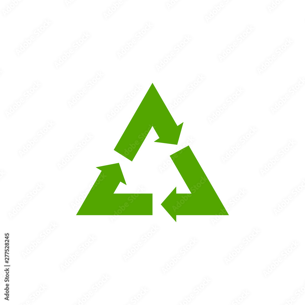 Recycle. Recycle sign. Recycle green icon isolated on white background Recycle. Recycle sign. Recycle green icon isolated on white background