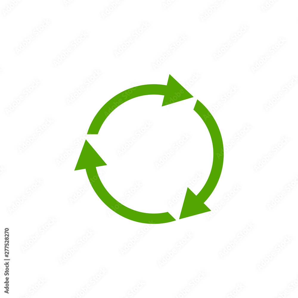 Recycle. Recycle sign. Recycle green icon isolated on white background Recycle. Recycle sign. Recycle green icon isolated on white background