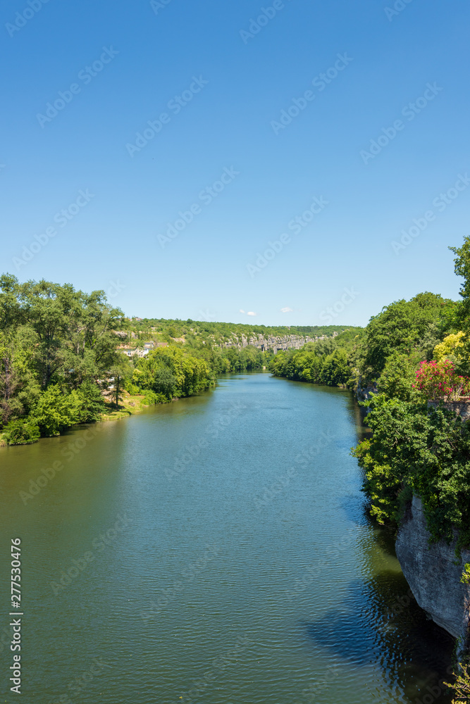 View of the river Ardeche near Ruoms in France View of the river Ardeche near Ruoms in France