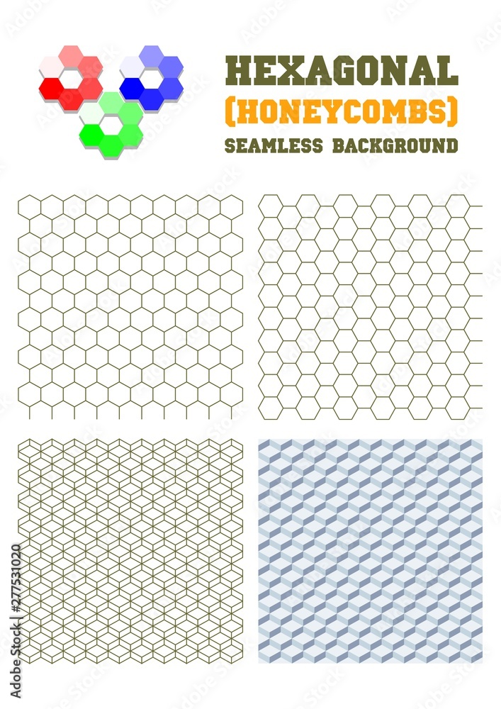 Hexagonal (honeycombs) seamless background