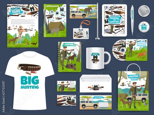 Corporate identity template of hunting club