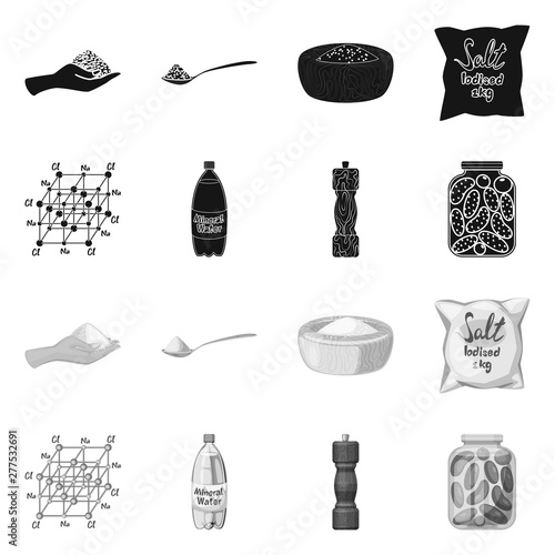 Isolated object of cooking and sea logo. Set of cooking and baking vector icon for stock.