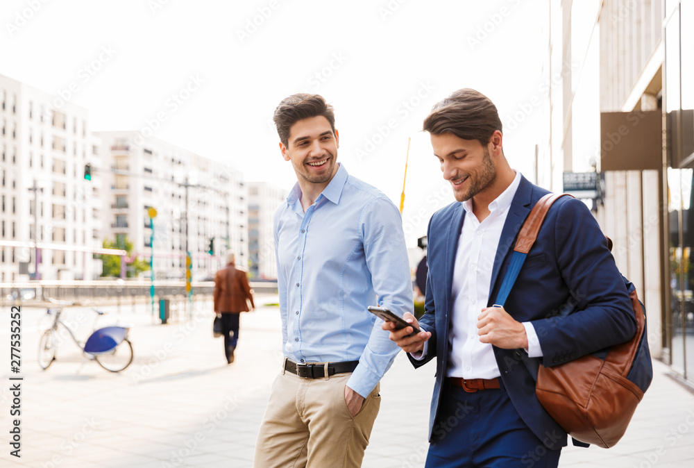 Two Men Talking Business