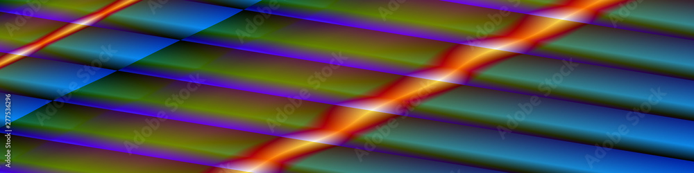 Digital Art, panoramic abstract three-dimensional objects with soft lighting, Germany