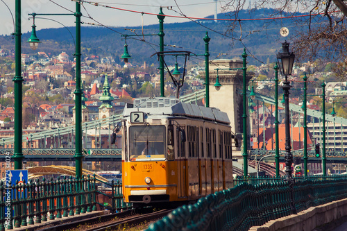 old tram in Budapest, Hungary