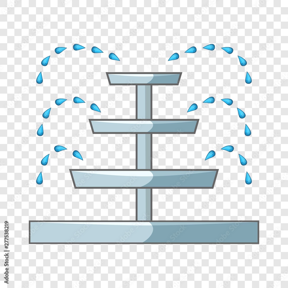 Water fountain icon. Cartoon illustration of water fountain vector icon for  web design Stock Vector | Adobe Stock