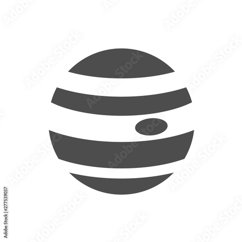 jupiter planet vector icon isolated on white background. jupiter flat icon for web, mobile and user interface design