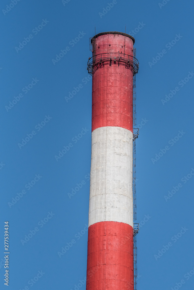 Pipe power plant close up against the sky. Pipe power plant close up against the sky.