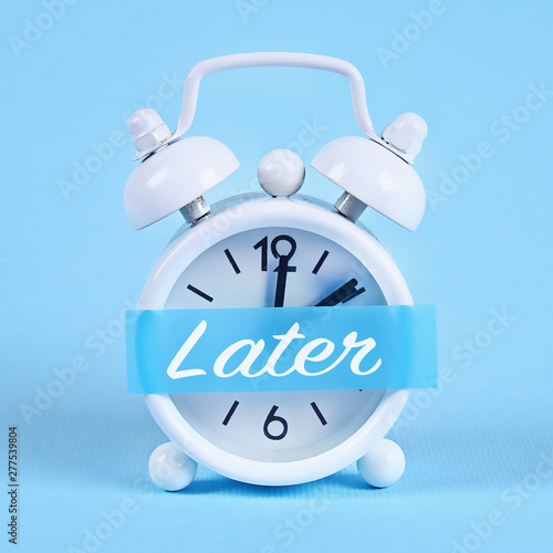 Bilde på lerret Procrastination, delay, urgency concept