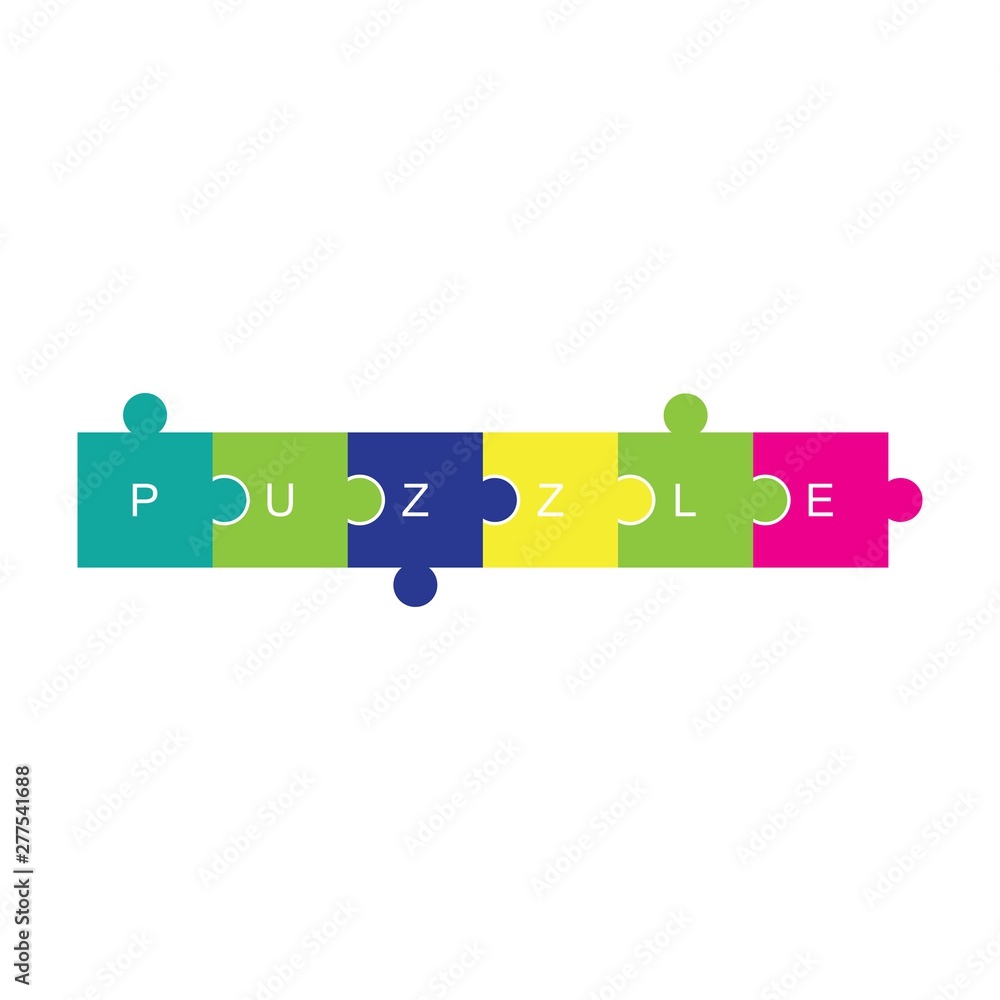 puzzle logo vector icon template puzzle logo vector icon template