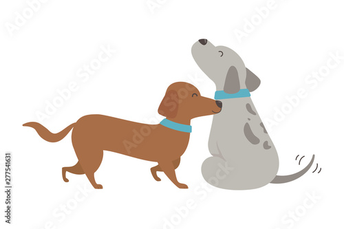 Dogs cartoons design vector illustrator