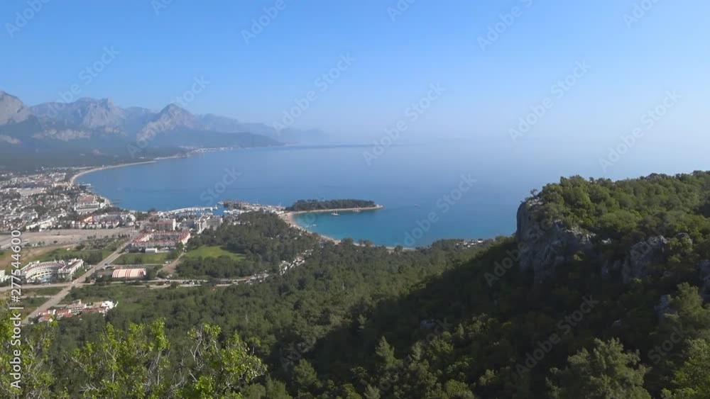 Turkey, Kemer. View from Chalysh mountain on city Kemer. Point of view, hand held Turkey, Kemer. View from Chalysh mountain on city Kemer. Point of view, hand held