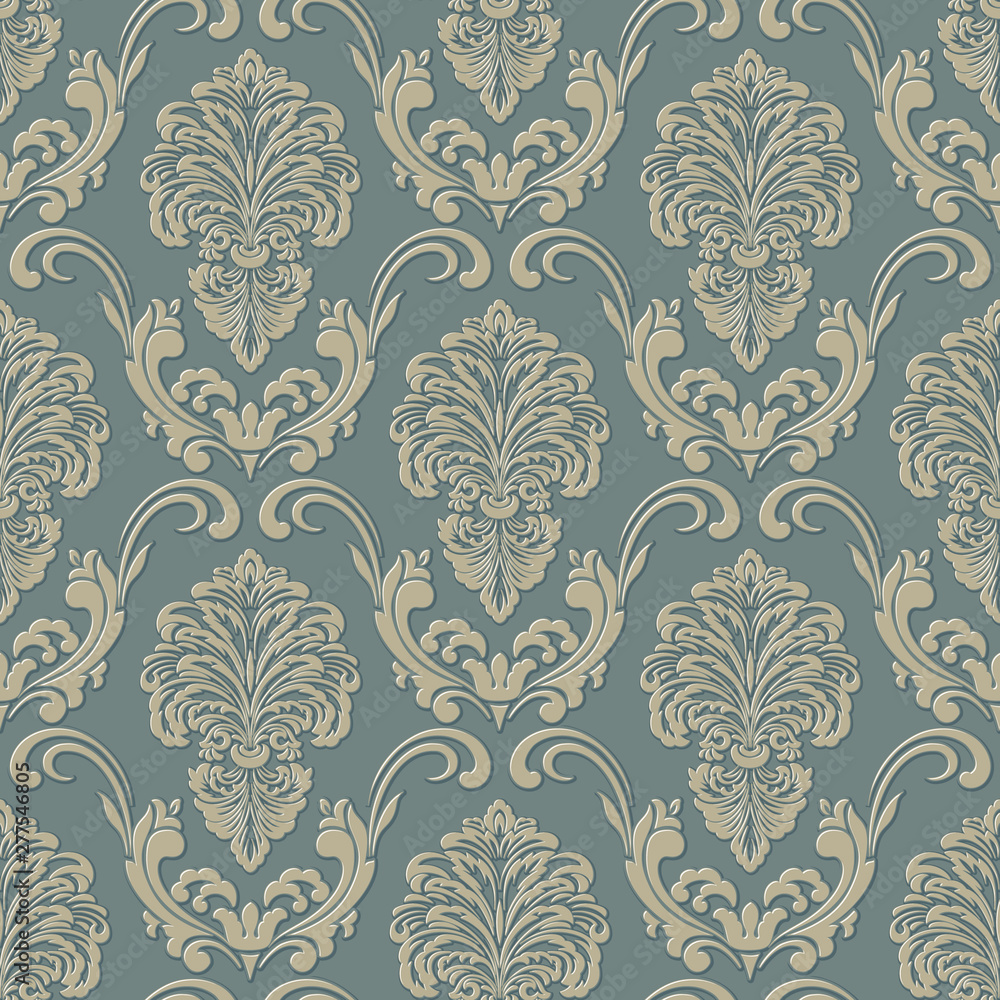 Vector damask seamless pattern background. Classical luxury old fashioned damask ornament, royal victorian seamless texture for wallpapers, textile, wrapping. Exquisite floral baroque template. Vector damask seamless pattern background. Classical luxury old fashioned damask ornament, royal victorian seamless texture for wallpapers, textile, wrapping. Exquisite floral baroque template.