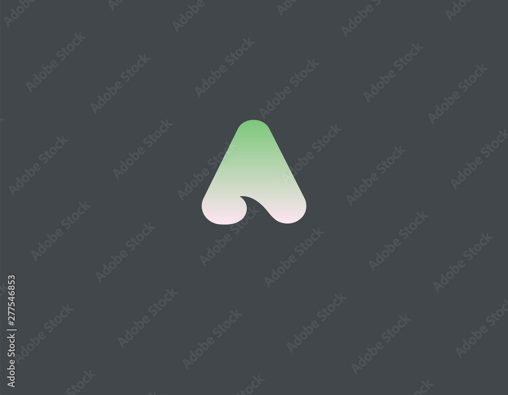 Creative geometric logo triangle sign letter A and shark fin for company Creative geometric logo triangle sign letter A and shark fin for company