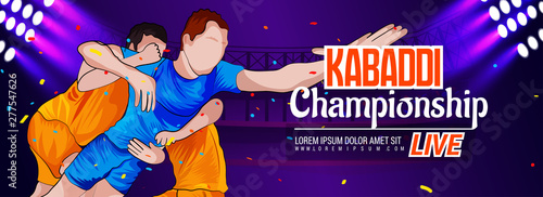 concept of playing kabaddi banner