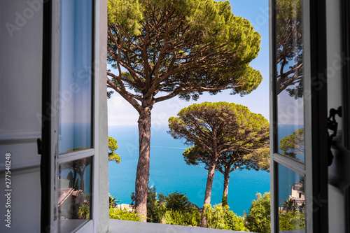 The beautiful gardens of Villa Rufolo in Ravello, Amalfi Coast in Italy © Tommaso Lizzul