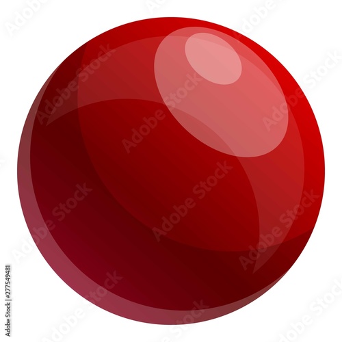 Gymnastic ball icon. Cartoon of gymnastic ball vector icon for web design isolated on white background