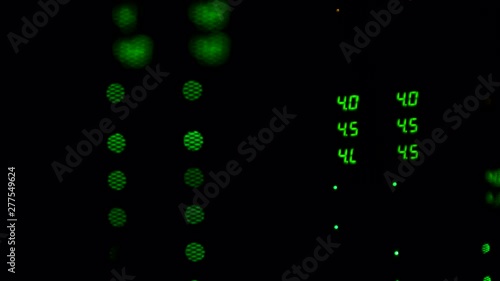 Flashing numbers in a computer server room 
