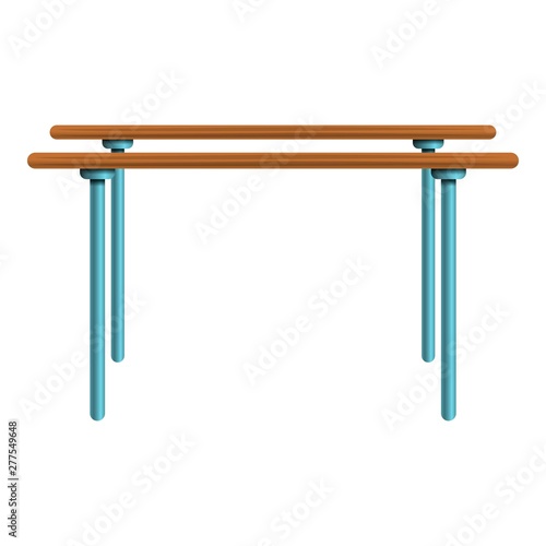 Parallel bars icon. Cartoon of parallel bars vector icon for web design isolated on white background