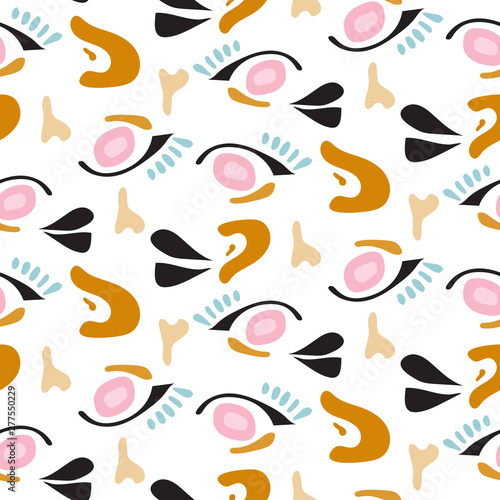 Seamless pattern texture with geometric abstract shapes vector.