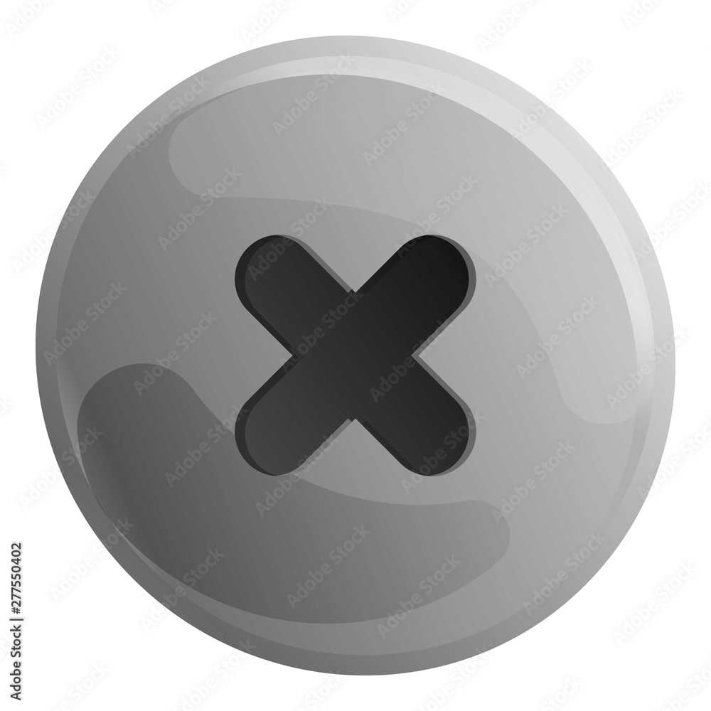 Obraz premium Phillips head screw icon. Cartoon of phillips head screw vector icon for web design isolated on white background