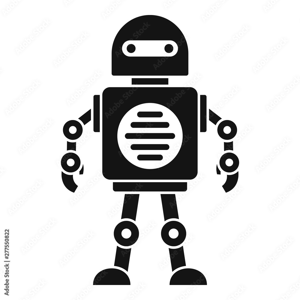 Robot icon. Simple illustration of robot vector icon for web design  isolated on white background Stock Vector | Adobe Stock