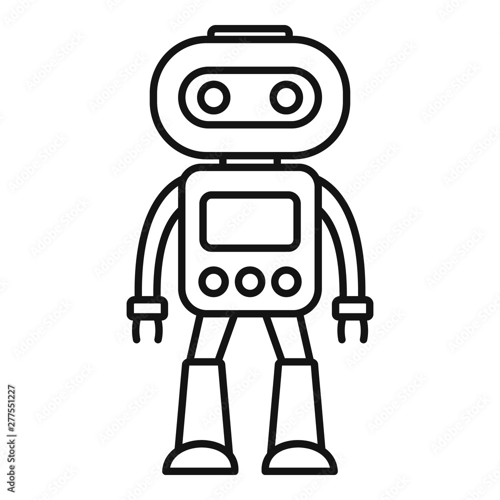 Artificial robot icon. Outline artificial robot vector icon for web design isolated on white background Artificial robot icon. Outline artificial robot vector icon for web design isolated on white background