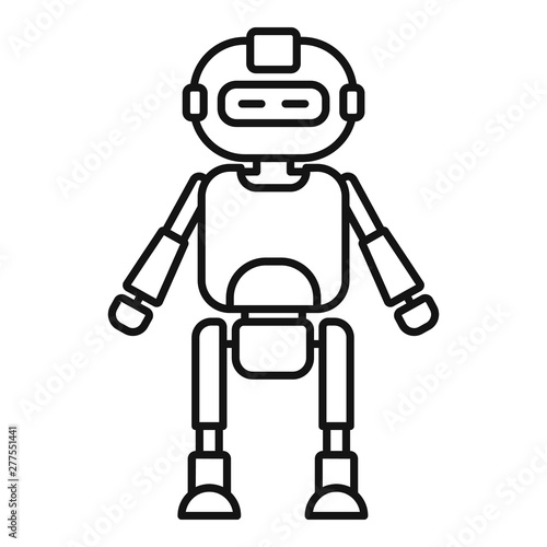 Mechanic robot icon. Outline mechanic robot vector icon for web design isolated on white background