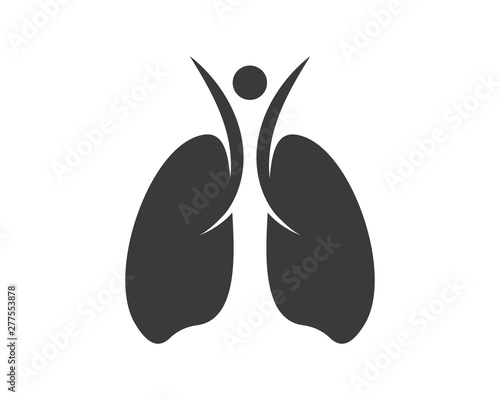  lungs care  logo icon vector illustration design