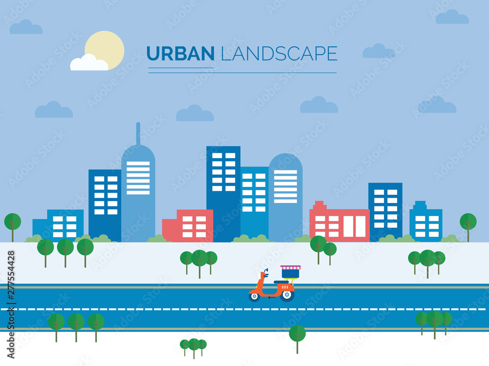  The landscape of the historic city. Vector illustration