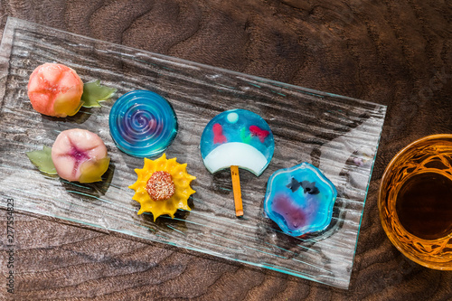 Canvastavla 和菓子、夏。　Summer Japanese sweets (wagashi)