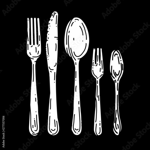 besteck set weiß einfarbig