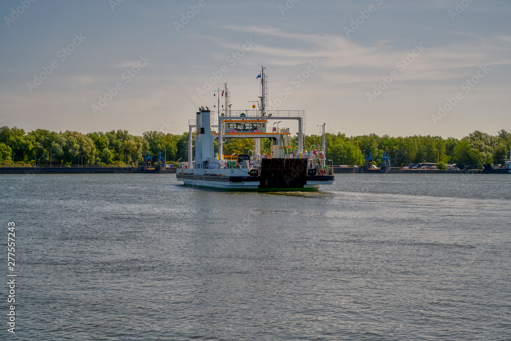 Krasibor, Poland, ferry connection through Świna in Świnoujście between the island of Wolin and Uznam