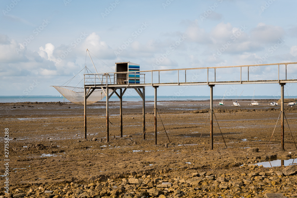 boardwalk made of wood on a beach near la rochelle boardwalk made of wood on a beach near la rochelle