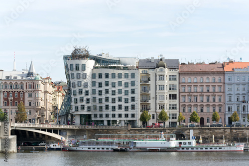 Dancing house, on Rasinovo Embankment,  Prague, Czech Republic
