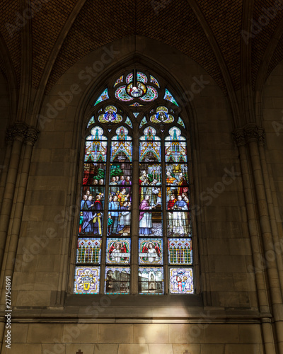 Stained glass of the new Cathedral in Linz