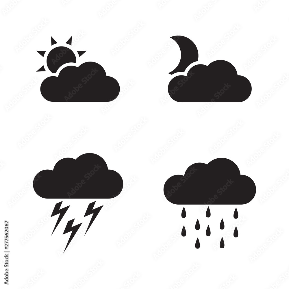 Weather Icons. Vector concept illustration for design. Weather Icons. Vector concept illustration for design.