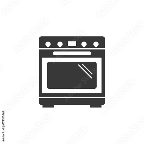 Stove oven icon template black color editable. Microphone symbol vector sign isolated on white background. Simple logo vector illustration for graphic and web design.