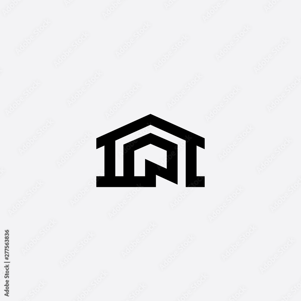 Logo letter n home, concept logo letter n + house icon, symbol logo for letter n home, design logo monogram. Logo letter n home, concept logo letter n + house icon, symbol logo for letter n home, design logo monogram.