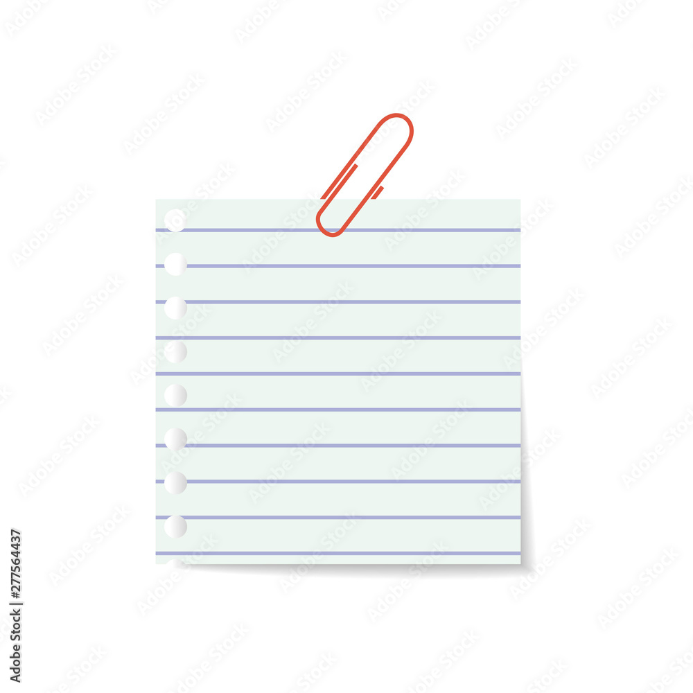 Note paper on the white background. Note paper on the white background.