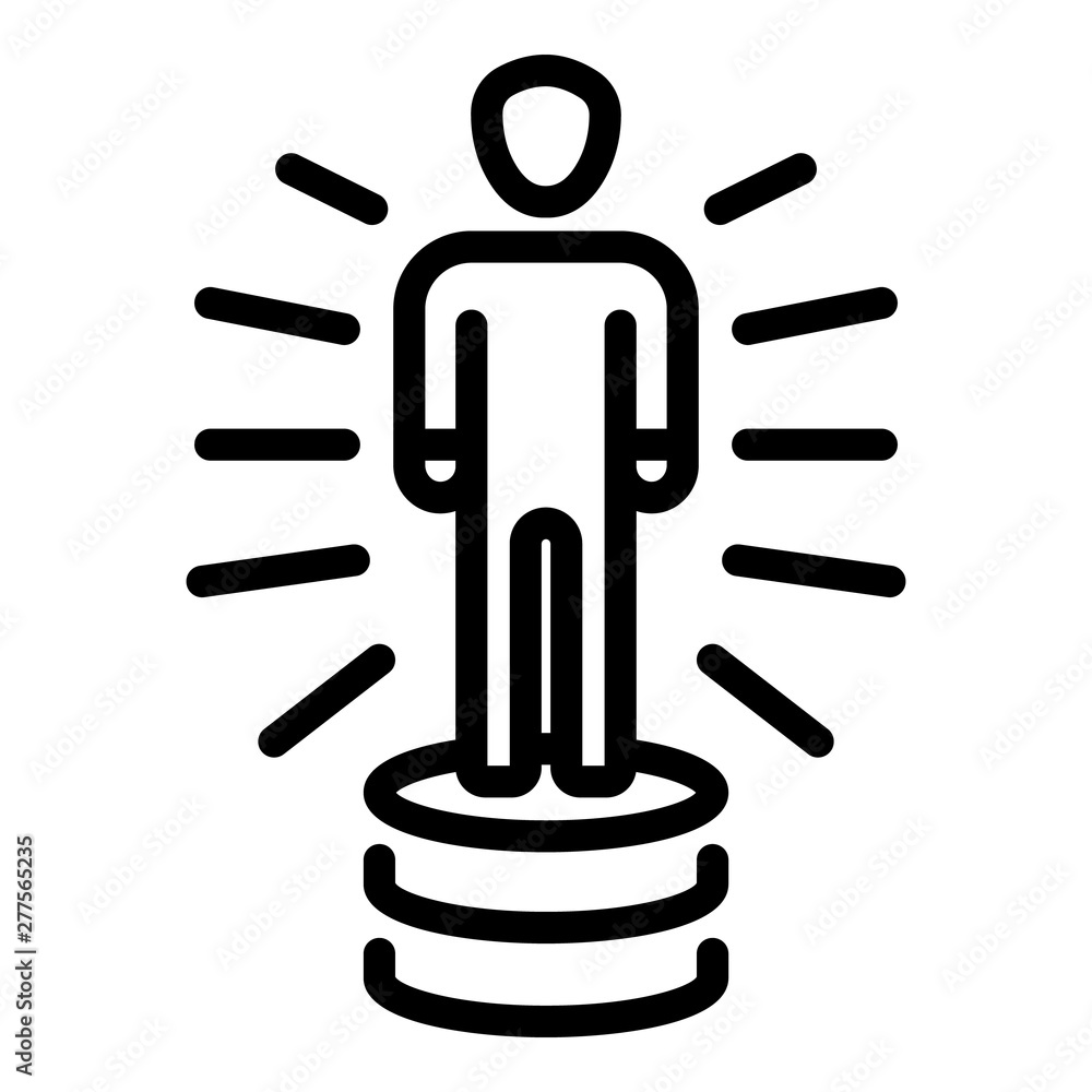 Man finance leader icon. Outline man finance leader vector icon for web design isolated on white background