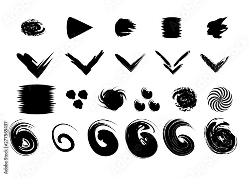 abstract paint brush stroke cartoon