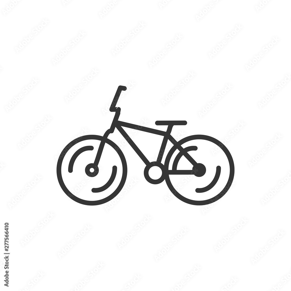 Obraz premium Bicycle icon template black color editable. Bike symbol vector sign isolated on white background. Simple logo vector illustration for graphic and web design.