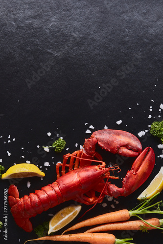 Fototapeta Steamed lobster prepared