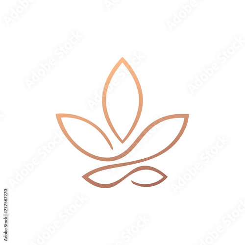 Abstract floral logo design. Vector image.