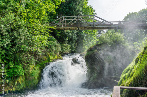 Powerful Bulging Waterfall And Bridge 2