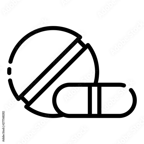 Medical drug addiction icon. Outline medical drug addiction vector icon for web design isolated on white background