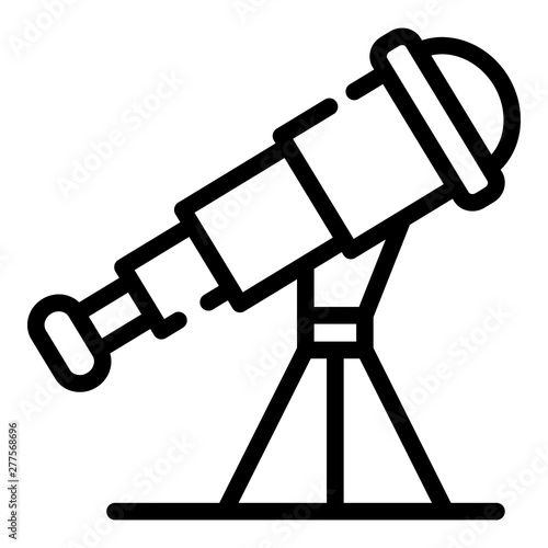 School telescope icon. Outline school telescope vector icon for web design isolated on white background