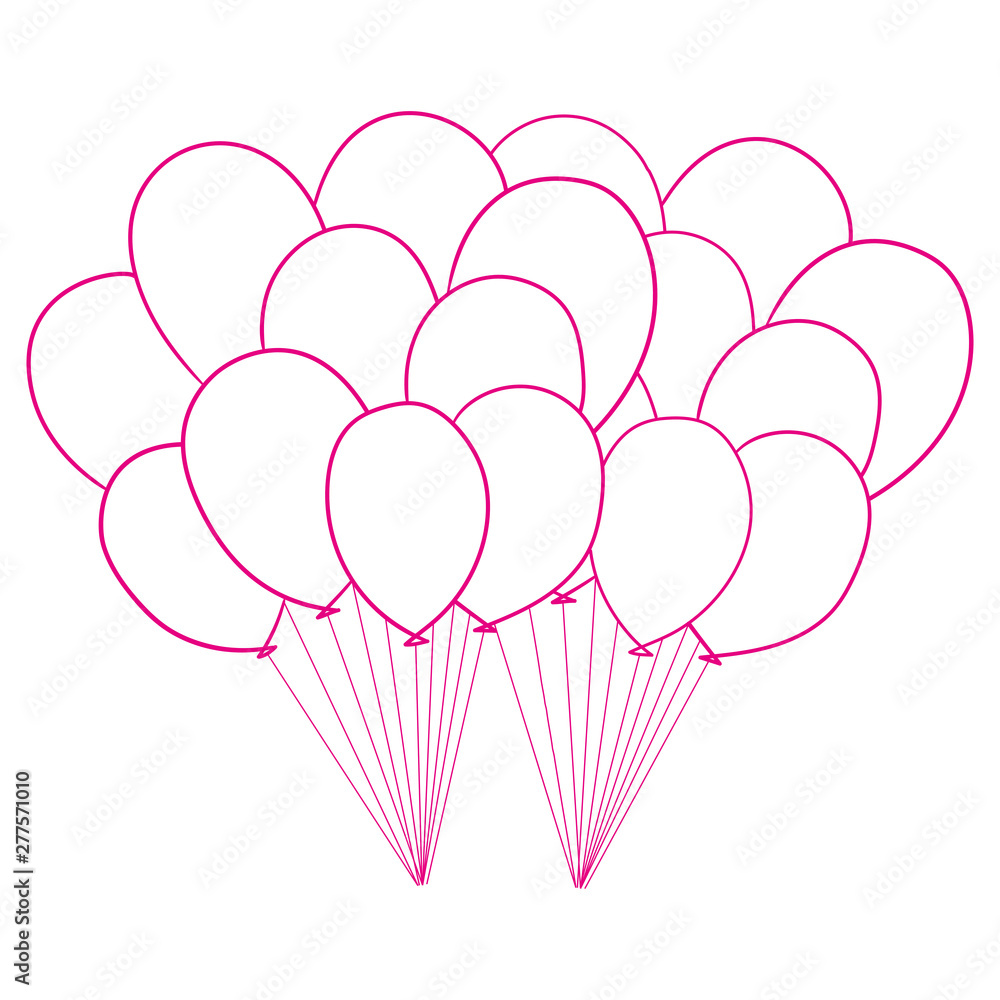 Cute Balloons PNG Image, Cute Cartoon Colorful Balloons, Cartoon Drawing,  Cartoon Sketch, Cute PNG Image For Free Download